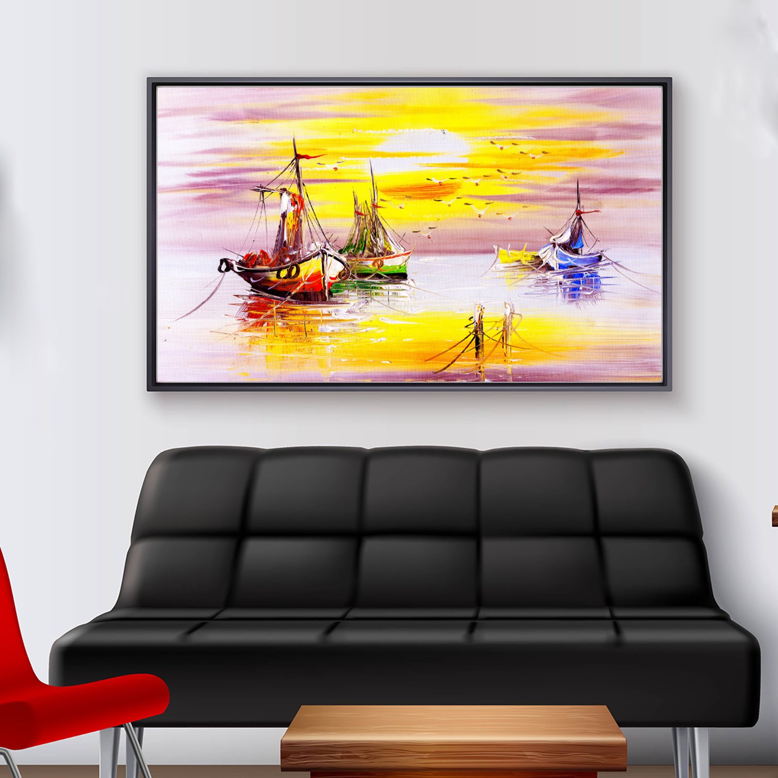 Beautiful Sunrise in Venice Canvas Wall Painting decorative masterpiece for home decor